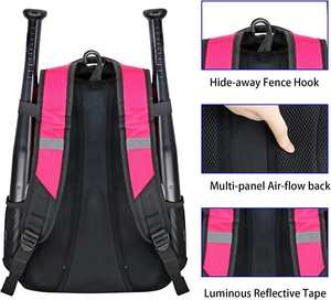 Mochila de Béisbol Juvenil Bagnex, Bolsa Impermeable para Bate de Béisbol, para Equipo de T-Ball y Sóftbol, Mochila Deportiva con Soportes para Bates - Product Image 4