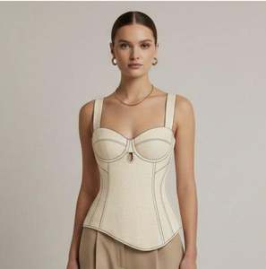 Corsé Estructurado con Varillas de Acero, Copas con Aros Integrados, Control Medio, Transpirable, de Secado Rápido, Faja Reductora de Abdomen para Uso Diario - Product Image 1