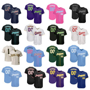 Custom Men Youth Baseball Uniform Set Button Up Jersey Embroidered Sublimated Stitched Team Baseball Shirt - Product Image 4