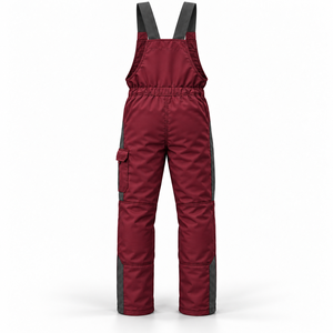 Combinaison de travail OEM unisexe bicolore, vêtements de travail utilitaires en coton imperméable avec genouillères renforcées et poches cargo pour la construction - Product Image 3