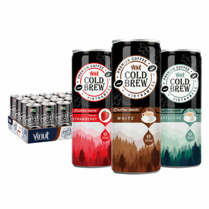 Cold Brew Coffee 250ml 8,45 floz Drink VINUT 24 latas de cartón no OGM Lácteos y sin gluten Etiqueta privada OEM ODM Muestra - Product Image 1