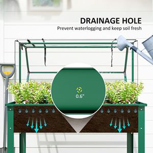 Fioriera Rialzata Ecologica con Copertura a Serra e Foro di Drenaggio per la Coltivazione Domestica di Ortaggi - Product Image 6