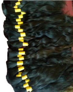 Extensiones de cabello humano sin procesar y virgen indio 100% a granel a precio de fábrica mayorista de la India - Product Image 6