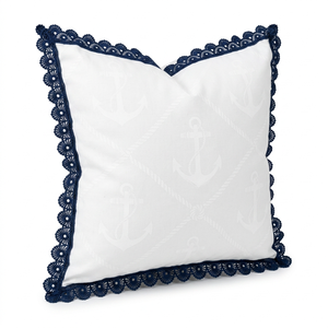 Ribete de encaje guipur floral azul marino de 15 mm, personalizable, del fabricante, embalaje de 20 metros para lencería, calzado, sombrerería y disfraces. - Product Image 2