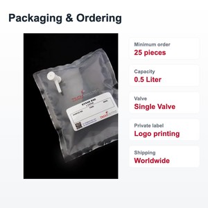 Bolsa de Muestreo de Gases TECHINSTRO Kynar de 0.5 Litros, Bolsa de Película de PVDF con Válvula Única a Prueba de Fugas para Muestreo de Olores VOC y Aire - Product Image 4