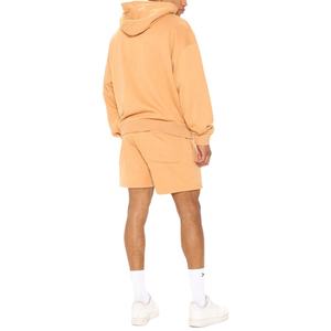 Custom <b>Men's</b> Drop Shoulder Pullover Hoodie With <b>Short</b> <b>Sets</b> Training Wear 100% Cotton Fleece Custom Design Printed Tracksuits - Product Image 3