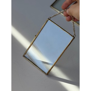 Cadre rectangulaire en métal et verre avec détail chaîne, léger, décoratif, pour la maison - Product Image 4