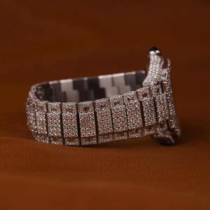 Reloj de Moissanita con Corte Brillante VVS, Cuadrado, Estilo Antiguo, Hip Hop, Lujo, Cuarzo, Moda, Negocios, Esfera de Cristal, Colección - Product Image 3