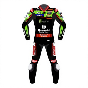 ชุดแข่งรถจักรยานยนต์ Jonathan Rea ผลิตจากหนังจิงโจ้ Rawasaki ได้รับการรับรอง MotoCP พร้อมอุปกรณ์ป้องกัน สำหรับมืออาชีพ เหมาะสำหรับขี่มอเตอร์ไซค์บนสนามแข่ง/ชุดแข่ง - Product Image 1