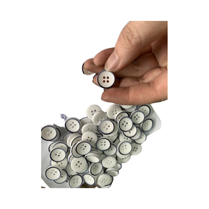 Boutons en os de vache blanc de haute qualité, brûlés double face, 4 trous, personnalisables, pour chemises, vestes, accessoires vestimentaires, artisanat naturel - Product Image 3