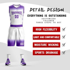 Maillot de basket d'été unisexe grande taille, séchage rapide, respirant, 100 % polyester, logo personnalisé imprimé, nom d'équipe personnalisable - Product Image 2