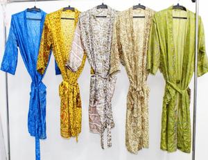 New Arrival Lightweight <b>Silk</b> Saree <b>Kimono</b> Robe Vintage <b>Silk</b> <b>Kimono</b> Women <b>Kimono</b> Holiday <b>Kimono</b> Robe for Women - Product Image 2