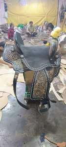 High Quality South American Cow <b>Harness</b> Genuine <b>Leather</b> Western Show Saddle Hand Engraved Horse Saddle - Product Image 3