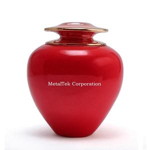 Urna de cremación marrón brillante Satori para adultos de diseño moderno de lujo, tarros para cenizas de Color personalizado de estilo americano, suministros funerarios al por mayor - Product Image 3