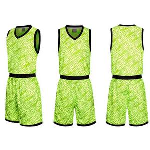 Conjunto de Uniformes de Baloncesto Estampados, Pantalones Cortos, Camiseta sin Mangas con Cuello en V, 100% Poliéster, Secado Rápido, Transpirable, Ropa Deportiva - Product Image 1