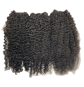 Haute qualité 100% extensions de cheveux humains bruts non transformés cuticule alignée crépus bouclés qualité cheveux vierges tissage pour les femmes noires - Product Image 1