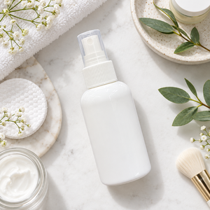Fine Mist Spray <b>100ml</b> White PET Boston <b>Bottle</b> for Cosmetic Packaging | Skincare Toner Perfume Hair Care Beauty Product Wholesale - Product Image 4