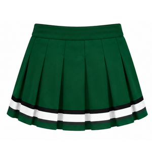 Ensemble uniforme de cheerleading blanc et vert, haut à manches courtes, jupe plissée, vêtements de sport d'équipe, tenue d'entraînement performante, vêtements de compétition - Product Image 6