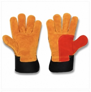 MUBASHAR PRO GRIP International Leather Anti-Slip Heat Resistant Durable Breathable Reinforced Cuff Customizable High <b>Gloves</b> - Product Image 3