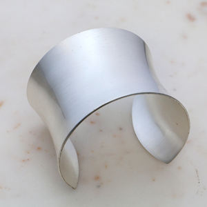 Large Brass Cuff <b>Bracelet</b> for Women - Wide Concave Statement Bangle Bold Gold Open Cuff - <b>Adjustable</b> Wristband - Product Image 1