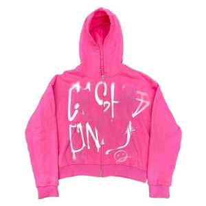 เสื้อฮู้ดซิปผ้าเทอร์รี่ฟลีซพิมพ์ลายดิจิตอลตามสั่ง เนื้อผ้าหนา 100% คอตตอน สไตล์วินเทจ ทรงโอเวอร์ไซส์ ดีไซน์เรียบง่าย สำหรับฤดูหนาว - Product Image 3