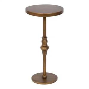 Table d'appoint ronde en métal avec bord lisse, forme compacte, idéale pour les petits appartements - Product Image 6