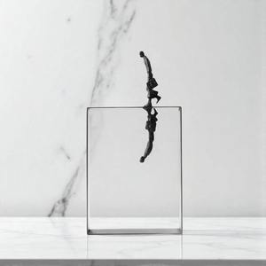 <b>Abstract</b> Walking Man Metal Sculpture Perfect For Leadership Theme Decor And Corporate Space Styling Wholesale From India - Product Image 5