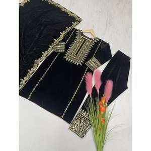 Hermosa ropa de fiesta para mujer Top Bottom Dupatta Set - Product Image 2