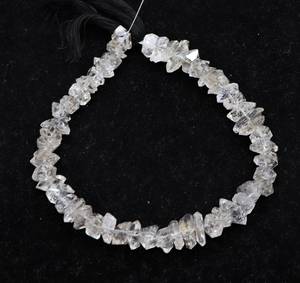 AAA Black White Herkimer Diamond Quartz Nugget <b>Beads</b> 8-10MM Diamond Quartz Gemstone <b>Beads</b> Natural Herkimer Rough <b>Stone</b> <b>Beads</b> - Product Image 1