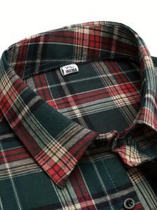 Men's Customizable Plaid Flannel Shirt Long Sleeve Casual Western Style Turn-down Collar 100% Cotton Breathable Autumn - Product Image 5