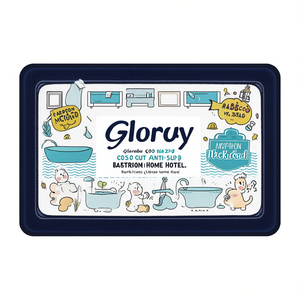 พรมเช็ดเท้าไมโครไฟเบอร์ Glory CA 500 ขนาด 16x24 นิ้ว ตัดตามขนาดได้ ป้องกันการลื่น นุ่มสบาย ลายการ์ตูน สำหรับห้องน้ำ บ้าน และโรงแรม - Product Image 1