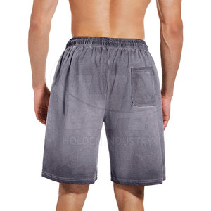 Shorts en coton personnalisés avec logo imprimé, effet délavé, pour adultes, fabrication pakistanaise, shorts pour effet délavé. - Product Image 3