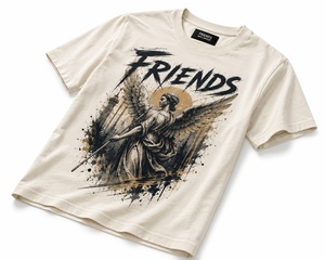 เสื้อยืดคอกลมผู้ชายผ้าฝ้าย 100% ทรงหลวม ระบายอากาศได้ดี รับผลิตตามสั่ง MOQ ต่ำ ขายส่ง - Product Image 5