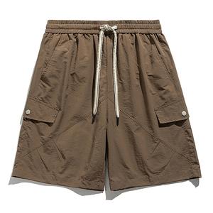 2026 American Style Formal <b>Work</b> <b>Shorts</b> for <b>Men</b> Summer Loose Fit Canvas Mid Waist Solid Breathable Lightweight Drawstring Knitted - Product Image 6