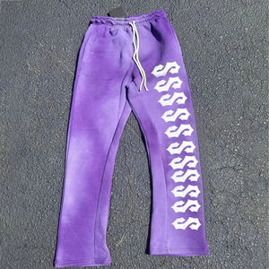 Sweat de jogging décontracté unisexe personnalisé en molleton 100 % polyester avec mousse 3D, respirant, séchage rapide, coupe oversize et bas évasé - Product Image 6