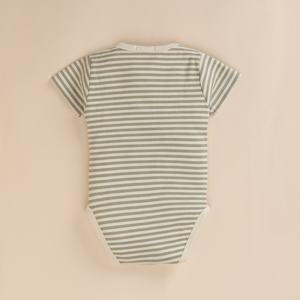 Dewkist Premium Quality Organic Bamboo Elastano Body Raya Manga corta Ropa interior de bebé - Product Image 2