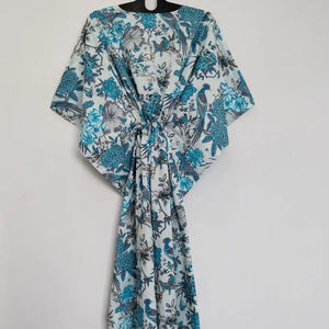 ชุดคาฟตันงานฝีมืออินเดียสำหรับเทศกาลนก  ชุดคลุมชายหาดน้ำหนักเบา สวมใส่สบาย สไตล์โบฮีเมียน เหมาะสำหรับใส่ไปรีสอร์ท - Product Image 1