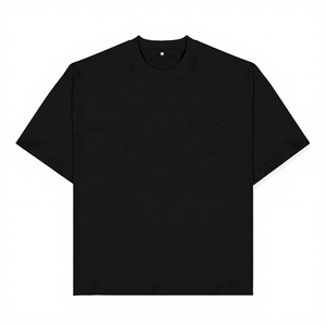 Unisex Oversized 240gsm O-Neck Jersey 100% Cotton Heavyweight Eco-Friendly Breathable Casual Front Logo Streetwear T-Shirts - Product Image 1