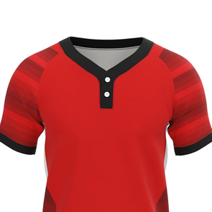 Camiseta de Softbol Sublimada de Manga Corta, Transpirable, con Dos Botones, Unisex, Personalizada de Fábrica, con Nombre y Número del Equipo - Product Image 6