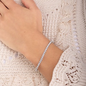 Wholesale 5.4CT Round Lab Grown Diamond Tennis Bracelet 9K White <b>Gold</b> <b>Solid</b> <b>Gold</b> Fine Jewelry Custom Manufacturer - Product Image 5