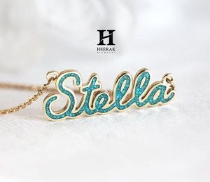 Custom Fine Jewelry Supplier - Personalized Diamond Name <b>Pendant</b>, 14k/18k <b>Solid</b> <b>Gold</b> Script Necklace for Wholesale - Product Image 2