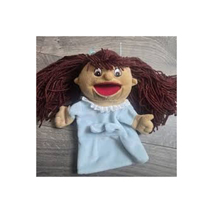 Plush Puppet Girl With Blue Dress And Red Hair <b>Soft</b> <b>Stuffed</b> Animal <b>Toy</b> For Kids Age 2 To 4 Years - Product Image 1