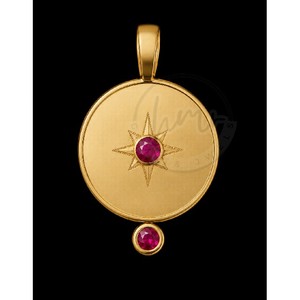 Collar con Colgante de Disco de Ágata Druzy Clásico Cristiano de Lujo, Chapado en Oro, para Mujer, Joyería de Latón Hecha a Mano, Diseño de Estrella, Regalo - Product Image 2