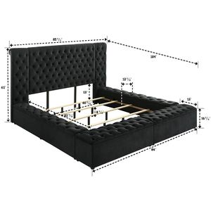 Lussuosa Testiera Imbottita per Letto Queen Size, Design Contemporaneo in Legno con Molteplici Scomparti di Stoccaggio - Product Image 6