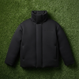 Chaqueta acolchada minimalista negra para hombre, con cuello alto, cremallera completa, abrigo de invierno cálido y aislante, informal, para exteriores. - Product Image 5