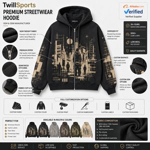 Sudadera Deportiva de Hombre con Capucha y Cierre, Talla Grande, de Felpa, Ecológica, Transpirable, Estilo Urbano, para Otoño - Product Image 5