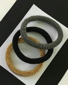 Bracelet large fait main en perles de verre, motif géométrique ethnique africain, style tribal Maasai, pour femme, accessoire de bijouterie - Product Image 6