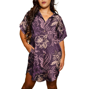 Robe Puletasi tribale polynésienne et samoane, style tropical, respirante, coupe ample, pour occasions formelles, inspirée des îles d'Asie-Pacifique, personnalisable pour l'extérieur - Product Image 2