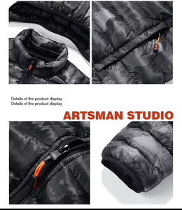 Chaquetas Acolchadas para Niños, Impermeables, con Capucha Desmontable, Cuello Alto, Camuflaje, 100% Poliéster, de Alta Calidad, Fabricante OEM - Product Image 4