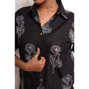 Camisa Negra Rose Noir Talla XS - Product Image 4